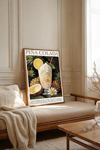 Dekorsiahome Tek Parça Ahşap Çerçeveli Oturma Odası Salon Mutfak Tablosu TK1915