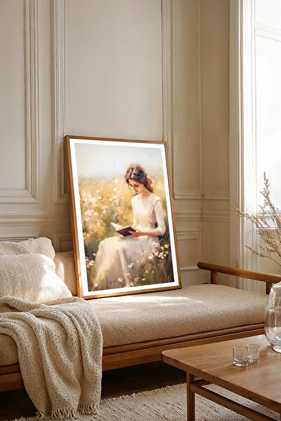 Dekorsiahome Tek Parça Ahşap Çerçeveli Oturma Odası Salon Mutfak Tablosu TK1919