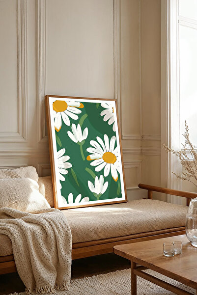 Dekorsiahome Tek Parça Ahşap Çerçeveli Oturma Odası Salon Mutfak Tablosu TK1884