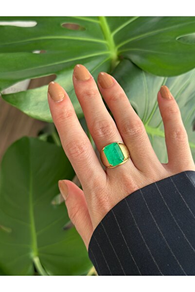 ringbox خاتم ذهبي بحجر البارايبا الفيروزي