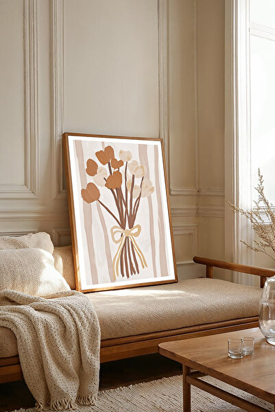 Dekorsiahome Tek Parça Ahşap Çerçeveli Oturma Odası Salon Mutfak Tablosu TK1821