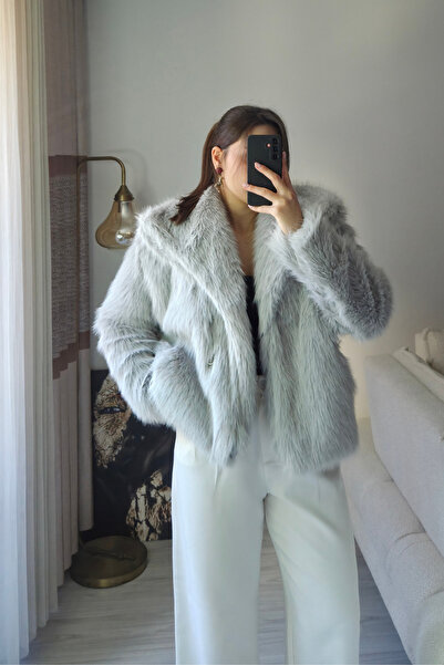 Hollyhocks Premium τεχνητή γούνα με μαλακή υφή και επένδυση (με κρυφή τσέπη κ...