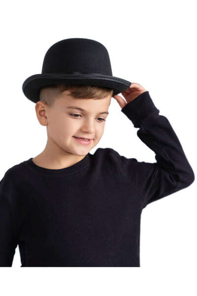 ZERO LAND قبعة الأطفال على طراز تشارلي شابلن من DRNDS – قبعة حفلات باللون الأ...