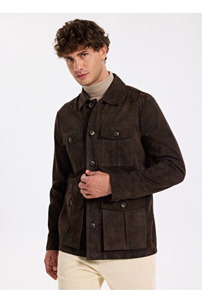Fabrika Kahve Erkek Deri Mont F5WM-MNT 2575