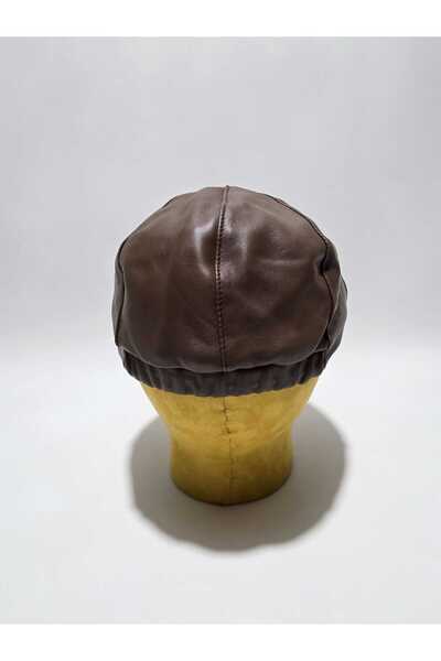 PaminBags Aksesuar Genuine Leather Patchwork Cap Hat