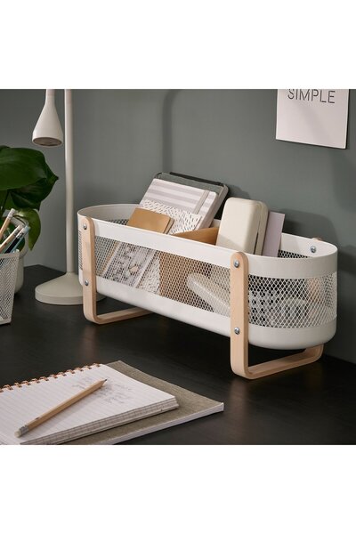 IKEA RISATORP Desk organiser, white, 50 x 16 x 17 cm