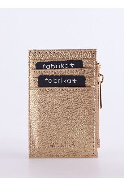Fabrika Altın Kadın Kartlık Frk 522 Flt Deri Gold