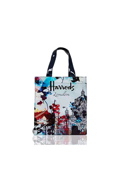 Harrods Waterproof Letter Pattern Shopping Bag, Women's Single Shoulder Handbag, PVC Bag