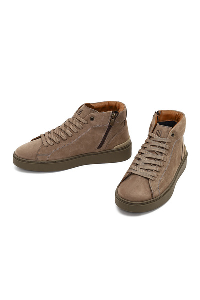 Derimod Erkek Vizon Fermuarlı Nubuk Deri Spor Bot 25WFD7071V3