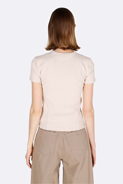 Colin's Slim Fit Women's Beige Short Sleeve T-Shirt