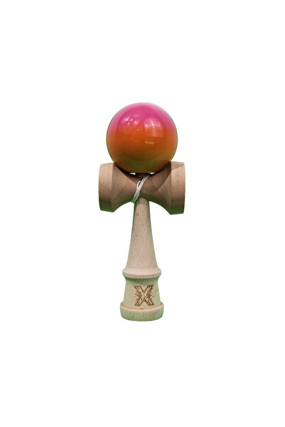 Berbis Kendama X Super Sticky Originala - Jucarie din Lemn, 18 cm, Model Roz-...