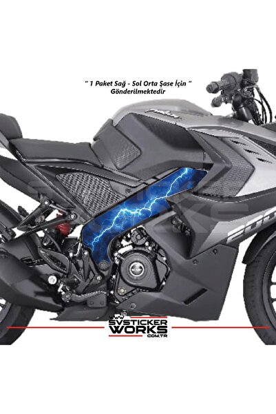 ARONA Bajaj Pulsar RS200 Orta Şase Kaplama Şimşek Desen Sticker