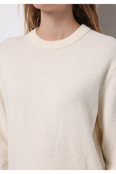 Colin's Regular Fit Yuvarlak Yaka Düz Kadın Ekru Kazak