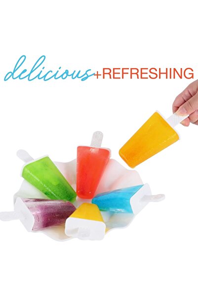 COOYA Popsicle Molds Silicone Ice Pop Mold for 6 Pieces, BPA Free, Homemade Frozen Dessert