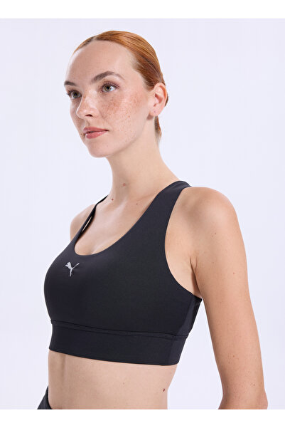 Puma 68951901 TRAINING Mid Impact Bra PU Siyah Sporcu Sütyeni