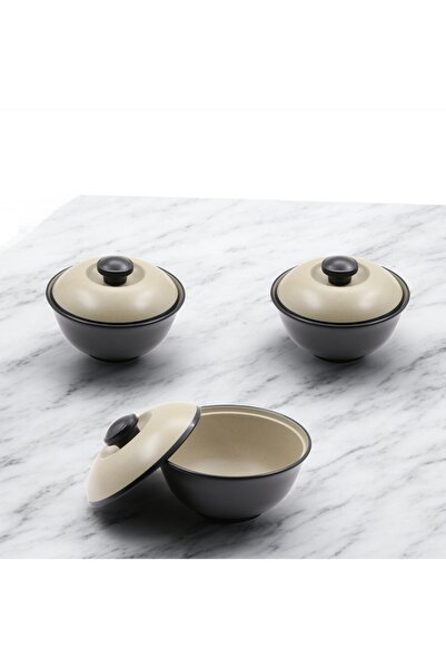 LANDREEN Small 14cm soup bowl/pot made of premium melamine, break and crack resistant, set of 3