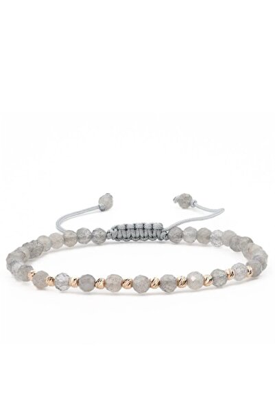 MANAVA Bracelet with 10 14k Gold balls and faceted labradorite spheres