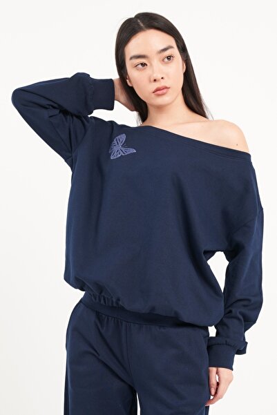 Lee Cooper Women's solid-colored sweatshirt with details