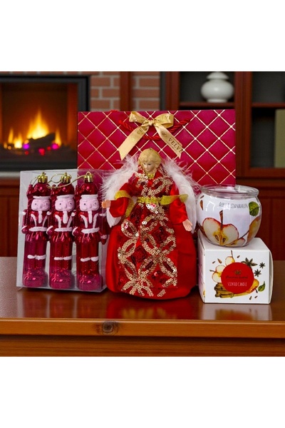 velve Πακέτο Χριστουγεννιάτικης Απόλαυσης, διακοσμητικός άγγελος, στολίδια δέ...