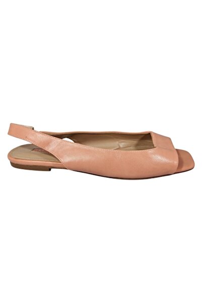 TopShop Women's Slingback Cutout Toe Salmon-Pink Shoes, Faux Leather, Low Heel, Size 40 EU