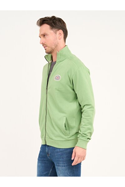 Timeout Men's sweatshirt with zipper and logo details