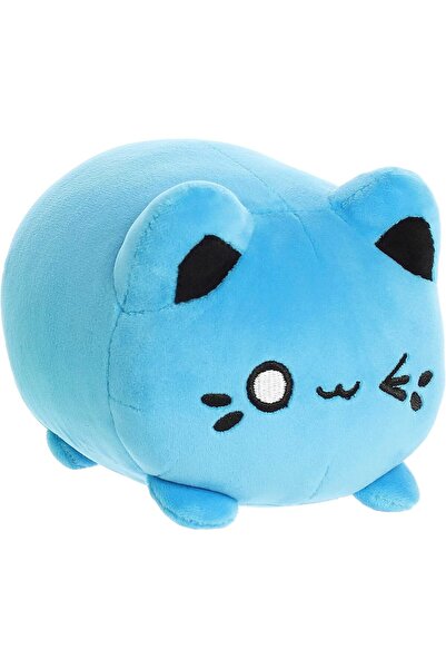 COOYA Enchanting Electric Blue Meowchi Stuffed Animal Bright Colorful Design Showpiece Plush 7 Inches
