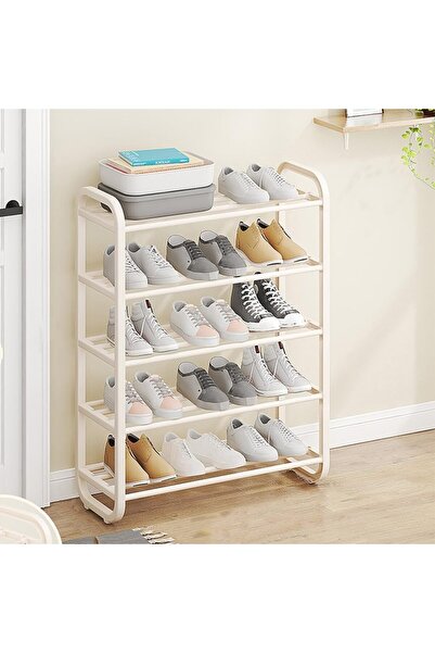 fulina 4-5 Tier Metal Shoe Rack for 8-20 Pairs Shoes, Shoe Storage for Entryway Bedroom Garage Adjustable F