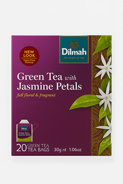 Dilmah Green Tea with Jasmine Petals – Yasemin Çiçekli Yeşil Çay (20 Poşet)