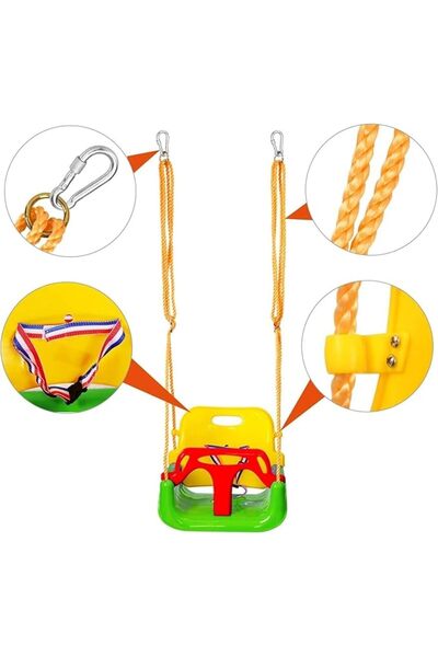 Generic 3-in-1 Baby Swing Seat: Anti-tip, Sturdy, Safe, Detachable Seat; Suitable for Infants and Toddlers; Green