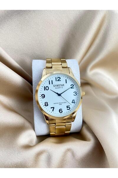 Samstar Smstr29 Numerical Dial Metal Men's Wristwatch