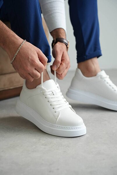 BESKAR Kb B2 Kuback White Leather Casual Men's Shoes