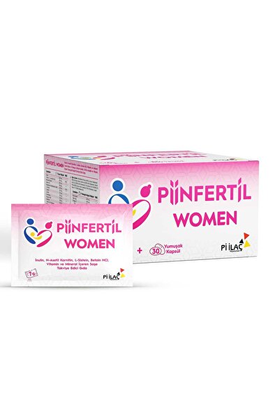 PİİNFERTİL WOMEN 30 saşe 30 kapsül vitamin ve mineral kompleksi içeriği mutla...