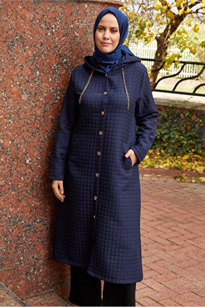 TRENDTESETTÜR ΓΥΝΑΙΚΕΙΟ ΣΚΟΥΡΟ ΜΠΛΕ K με κουκούλα KAP T 0009