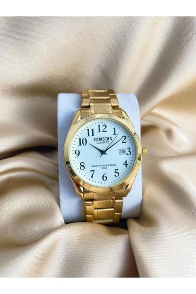 Samstar Smstr34 Men's Classic Metal Calendar Watch with Numerals