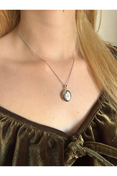 Elarie Jewels Kuzey Yıldızı Kapaklı Madalyon Kolye