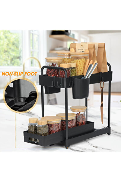 OEM Extendable 2-tier organization shelf, black