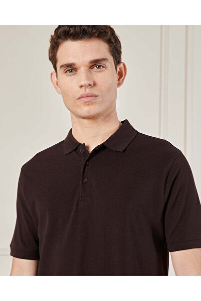 REDTAG Men Brown Basic Polo Shirt