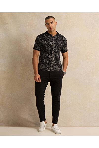 REDTAG Men Black Basic Polo Shirt