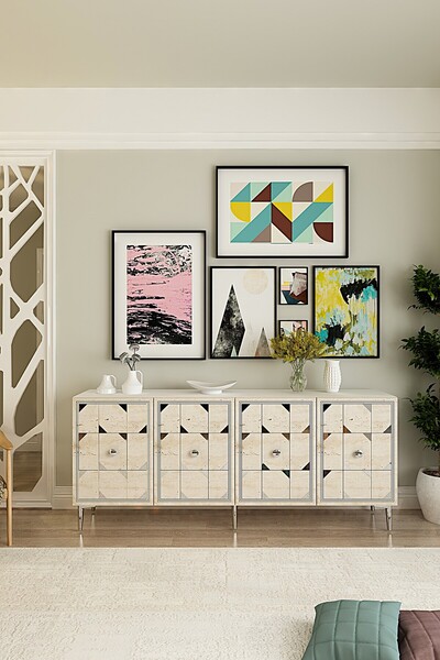 CENEYRA KA1803BTS MOKA180 KONSOL, KAHVE KÖŞESİ, TV SEHPASI BEYAZ-TRAVERTEN KA...