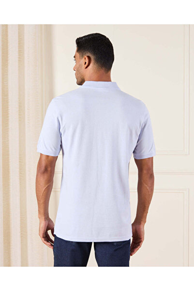 REDTAG Men Blue Basic Polo Shirt