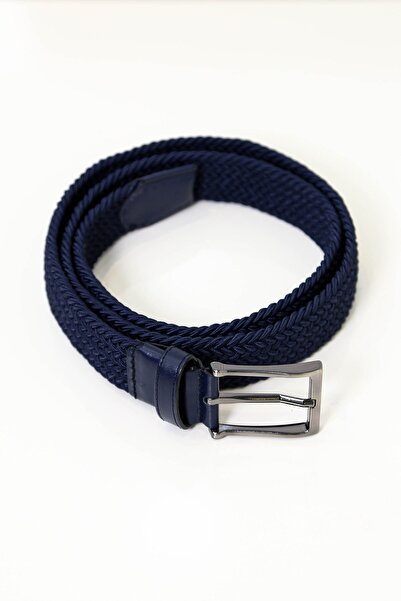 Velvarde Knitted Belt Navy Blue