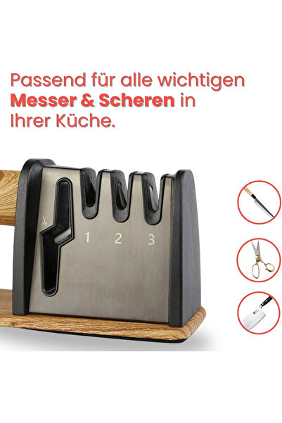 OEM 3-stage knife sharpener with ceramic stone