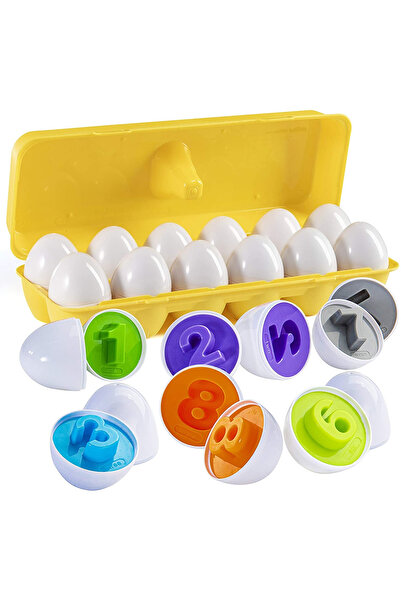 Krista Joc educativ Set de 12 ouă potrivite cu numere