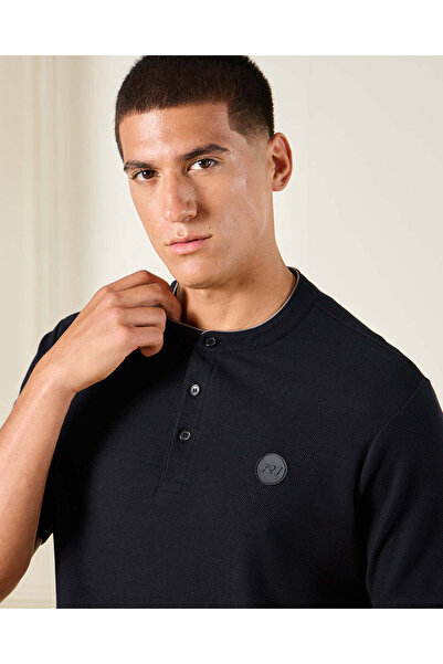 REDTAG Men Black Polo Shirt