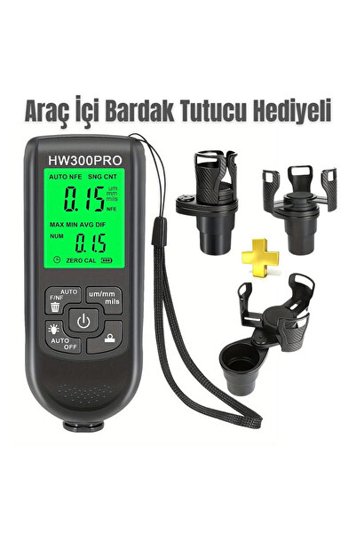 Epilons HW-300PRO Oto Boya Kalınlık Ölçer Fe NFe 2000µm + 2 Fonksiyonlu Barda...