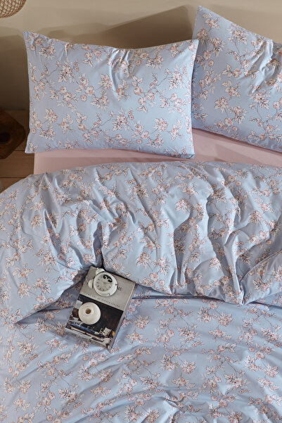 LADYNİL Lastikli Çarşaflı %100 Pamuk Çift Kişilik Nevresim Takımı 200x220 cm