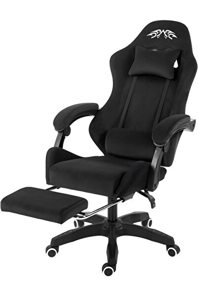 AZZHAAR كرسي ألعاب، كرسي كمبيوتر، كرسي ألعاب من قماش الفانيلا، تصميم ظهر مرتف...