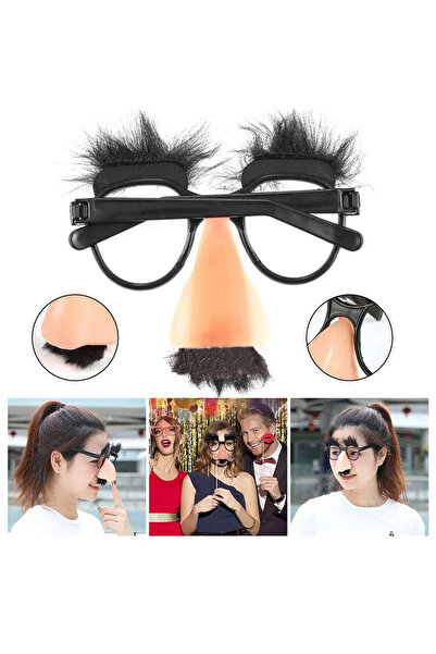 ZERO LAND نظارات DRNDS المرحة لتغيير المظهر وتشكيل الحواجب والشارب (81842) 9x13 سم