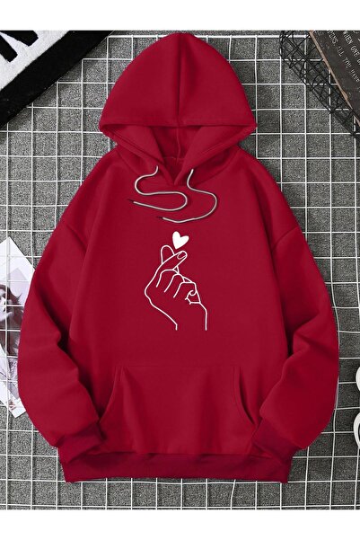 zeag MOJE SRCE JE OTISNUTO NA TVOJIM RUKAMA ŽENSKA MAJICA S KAPULJAČOM