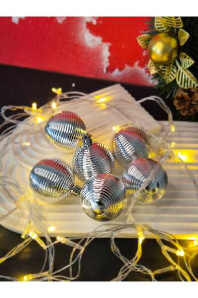 mıstıque home ΣΤΟΛΙΔΙ ΧΡΙΣΤΟΥΓΕΝΝΙΑΤΙΚΟ ΔΕΝΤΡΟ 6 ΤΕΜΑΧΙΑ ΜΠΑΛΑ 5 εκ. ΑΣΗΜΕΝΙΟ ΣΤΟΛΙΔΙ ΧΡΙΣΤΟΥΓΕΝΝΙΑΤΙΚΟ ΜΕ ΣΧΕΔΙΟ ΑΣΗΜΕΝΙΟΥ ΣΤΡΙΓΓΑΛΙΟΥ